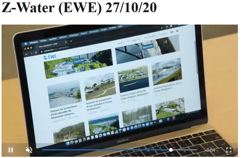 Vidéo de présentation de l&rsquo;association des Entreprises Wallonnes de l&rsquo;Eau (EWE)